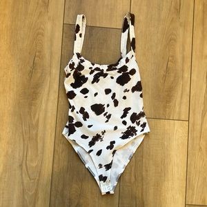 Cow print bodysuit